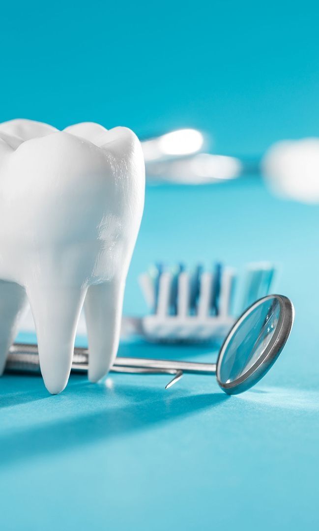 Zahninstrumente mit einem Modellzahn